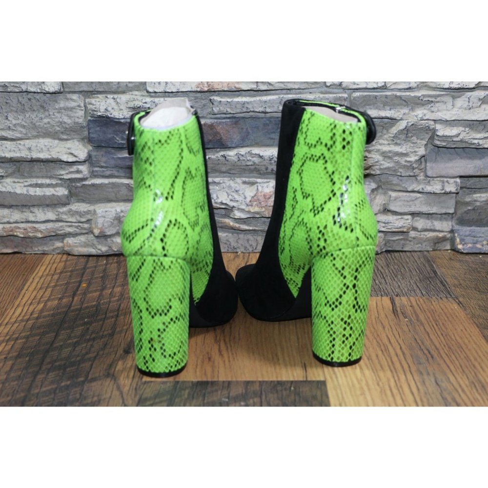Yalah Side Zip Bootie Black/Lime Size 7 - Picture 7 of 9